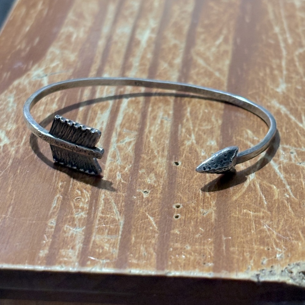 Sterling silver arrow cuff bracelet